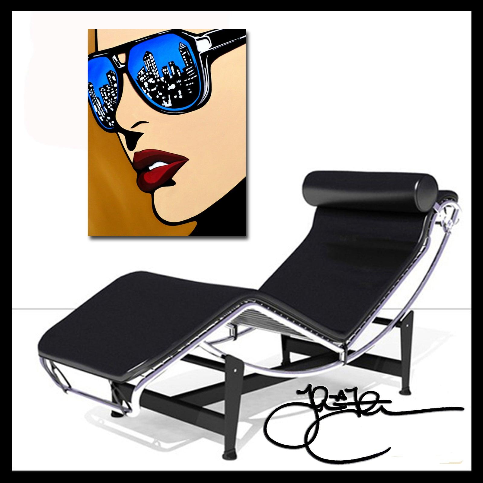 Abstract modern woman sunglasses pop art city canvas print - Urban Vision - Thomasfedro