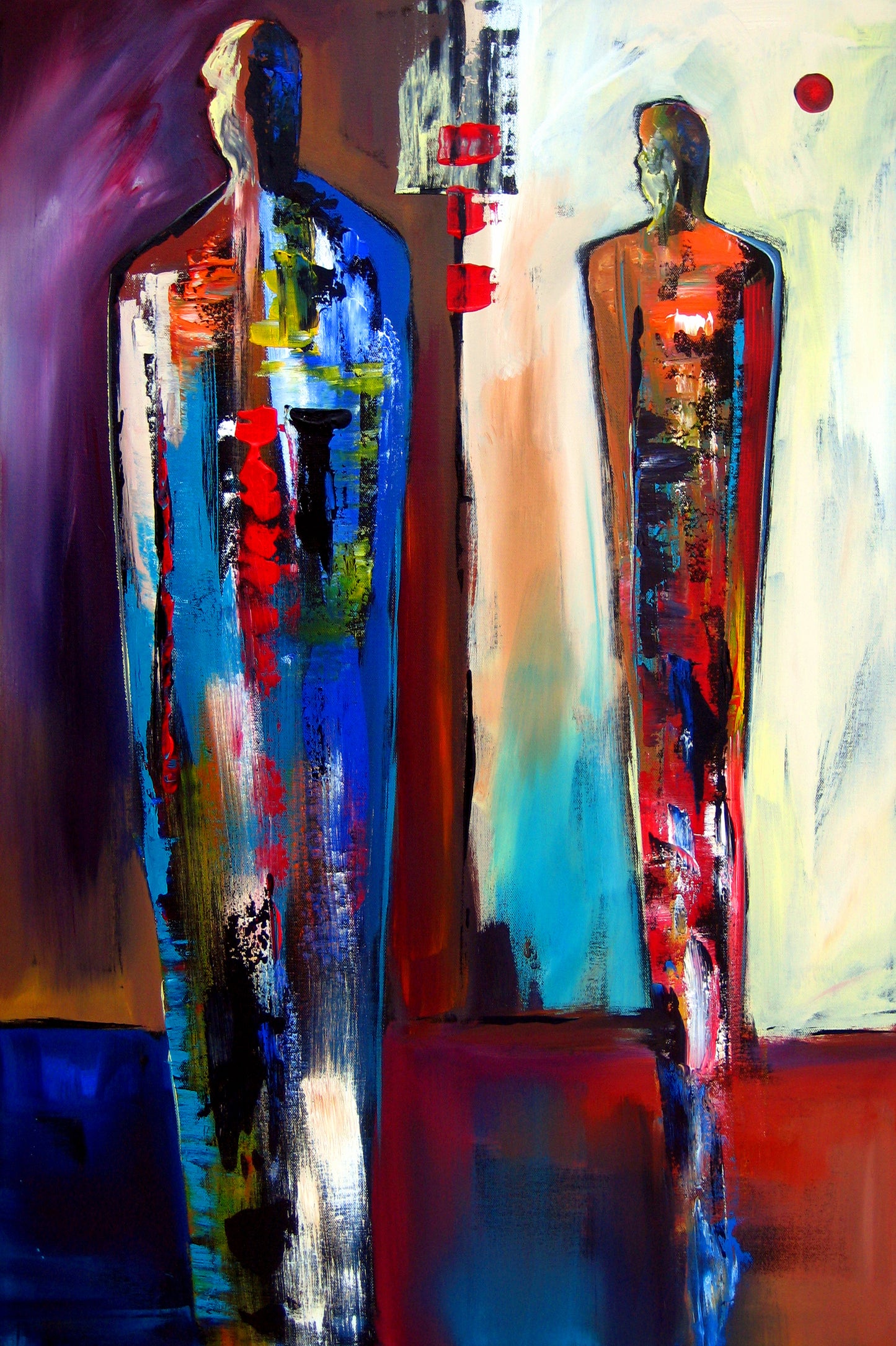 Expressionist abstract figures canvas print - Forward