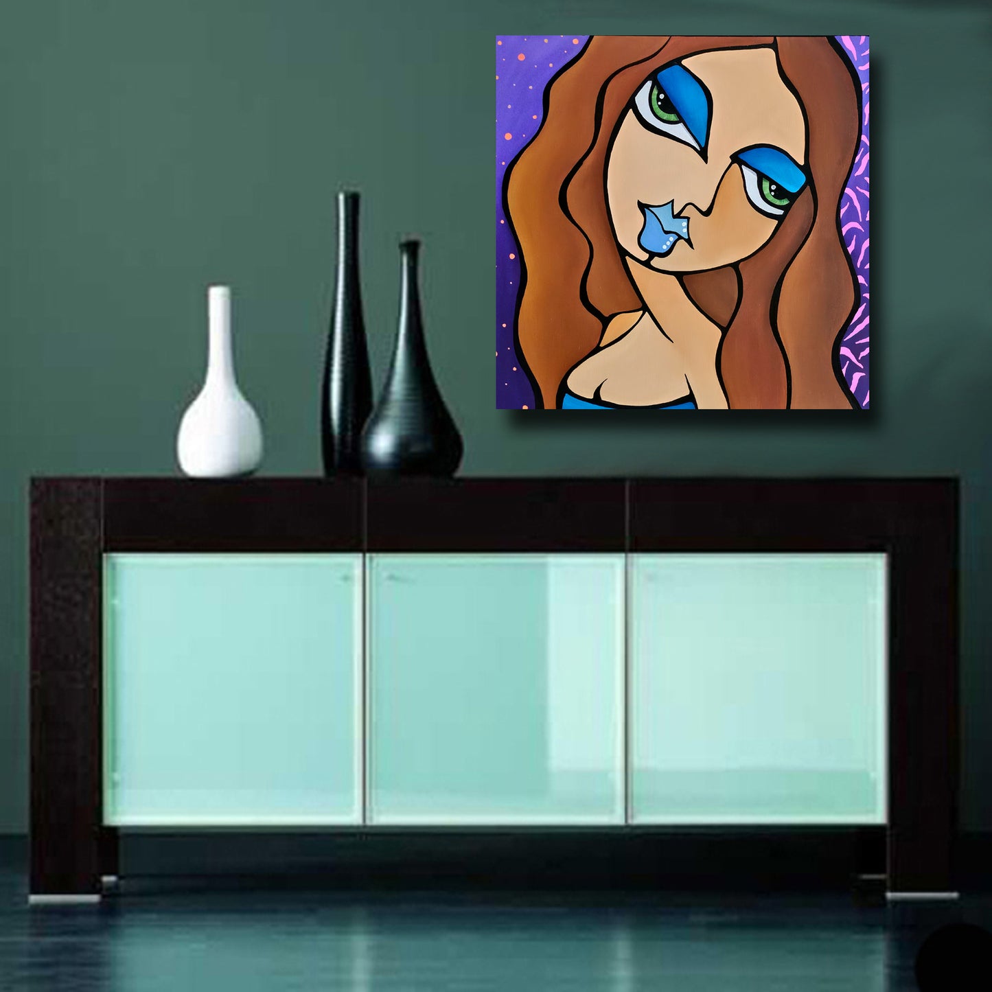 Abstract painting Modern pop Art Contemporary Portrait - Diversity