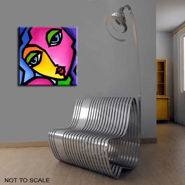 Abstract painting Modern pop Art Contemporary Portrait - Once Again - Thomasfedro