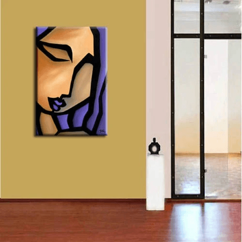 Original Abstract painting Modern pop Art Contemporary Portrait - Siren - Thomasfedro