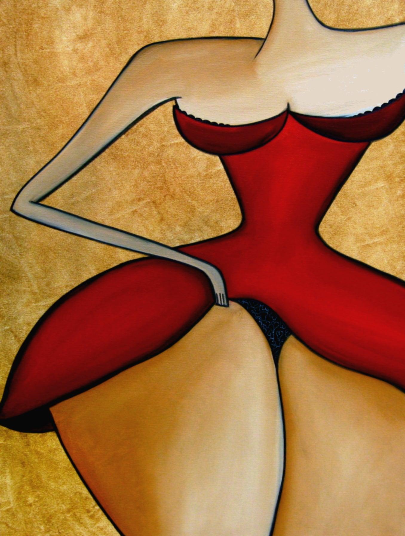 Original Abstract Modern print Home Decor Canvas Wall Art - Seductress - Thomasfedro