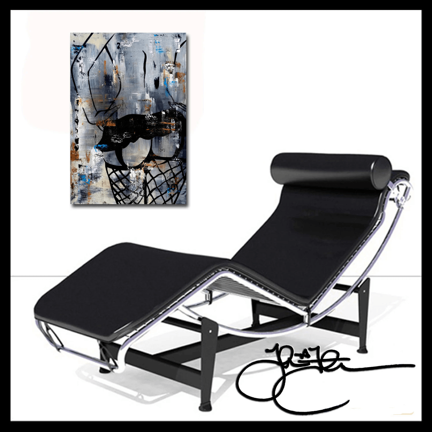 Abstract art nude canvas print Modern Home Decor - Seven - Thomasfedro