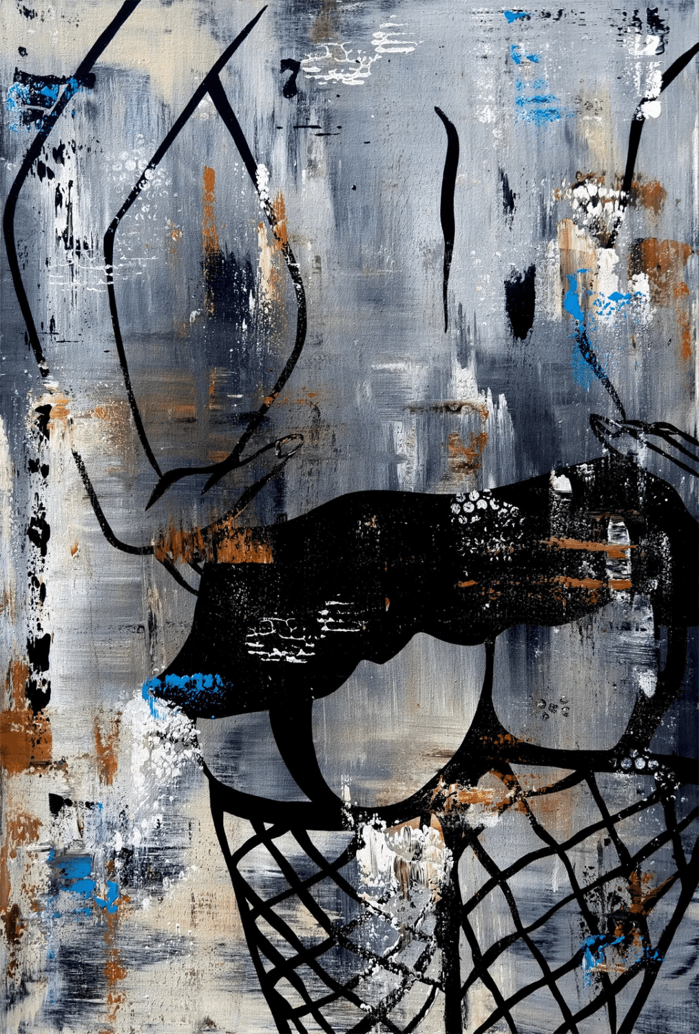 Abstract art nude canvas print Modern Home Decor - Seven - Thomasfedro