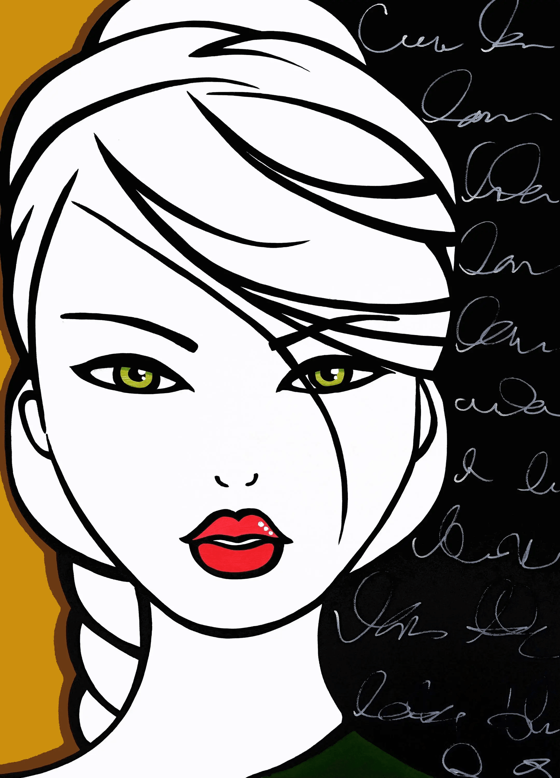 Abstract canvas print original modern pop Art - Lesson Learned - Thomasfedro