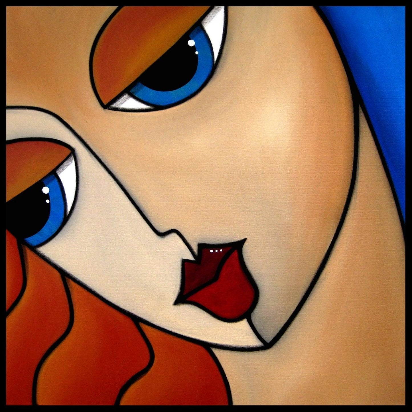 Original Abstract painting Modern pop Art Contemporary Portrait - Believe In It - Thomasfedro