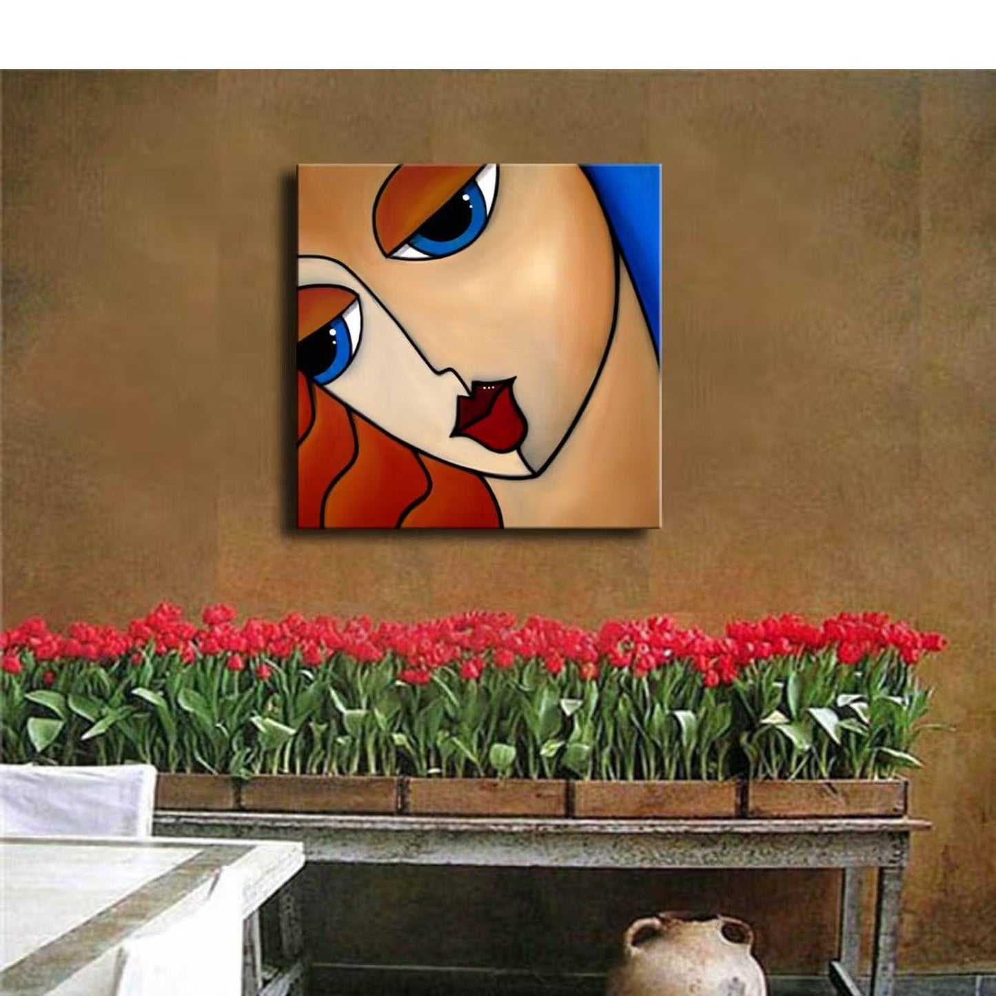 Original Abstract painting Modern pop Art Contemporary Portrait - Believe In It - Thomasfedro