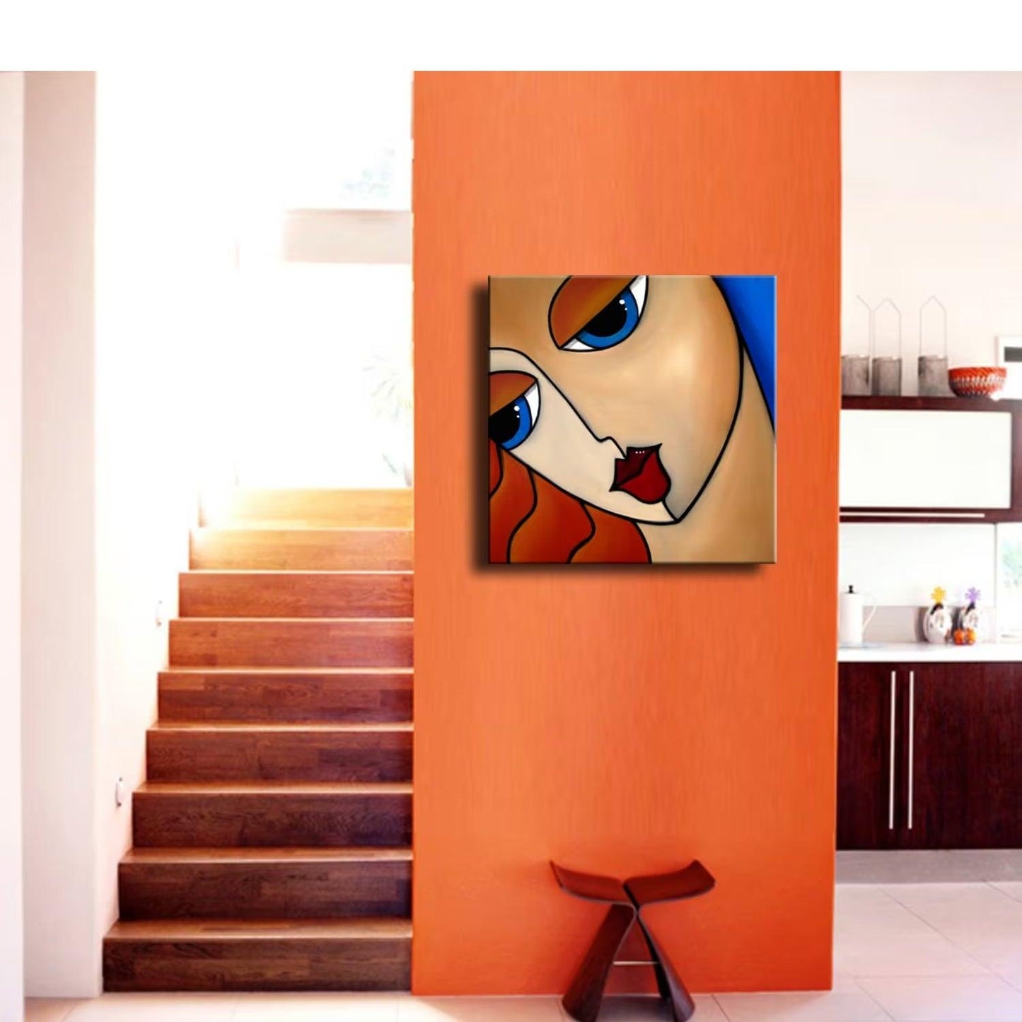 Original Abstract painting Modern pop Art Contemporary Portrait - Believe In It - Thomasfedro