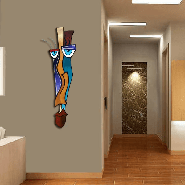 Original art Modern Sculpture Abstract Painting colorful tribal cubist mask - Realize - Thomasfedro