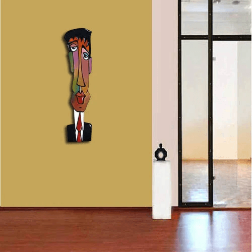 Fine Art Sculpture Original abstract Modern Painting colorful boss businessman - Authority Figure - Thomasfedro