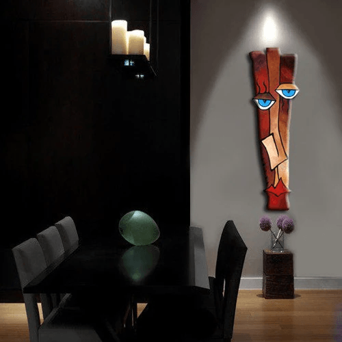 Original art Modern Wall Sculpture Abstract Large tribal cubist decor - Journeyman - Thomasfedro