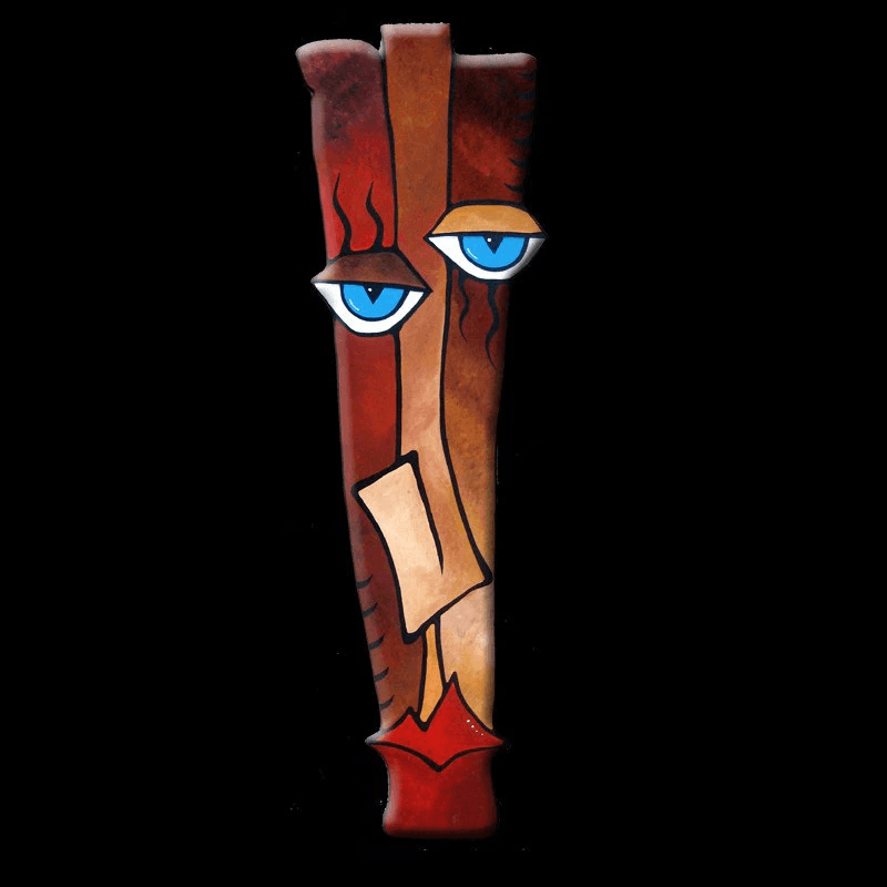 Original art Modern Wall Sculpture Abstract Large tribal cubist decor - Journeyman - Thomasfedro
