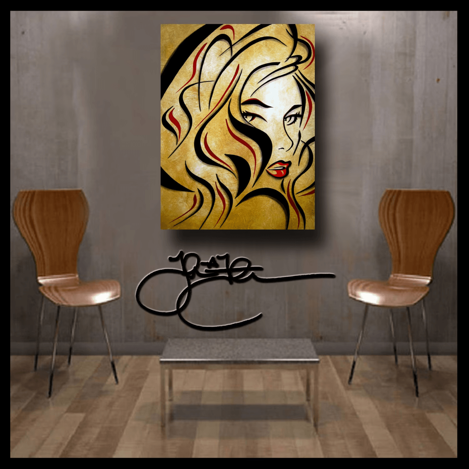 Abstract graffiti art style pop art canvas print - Say It - Thomasfedro