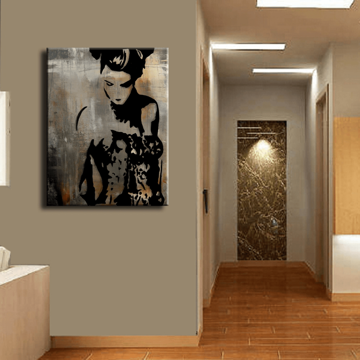 Abstract expressionist street art style canvas print - Bailar Conmigo - Thomasfedro