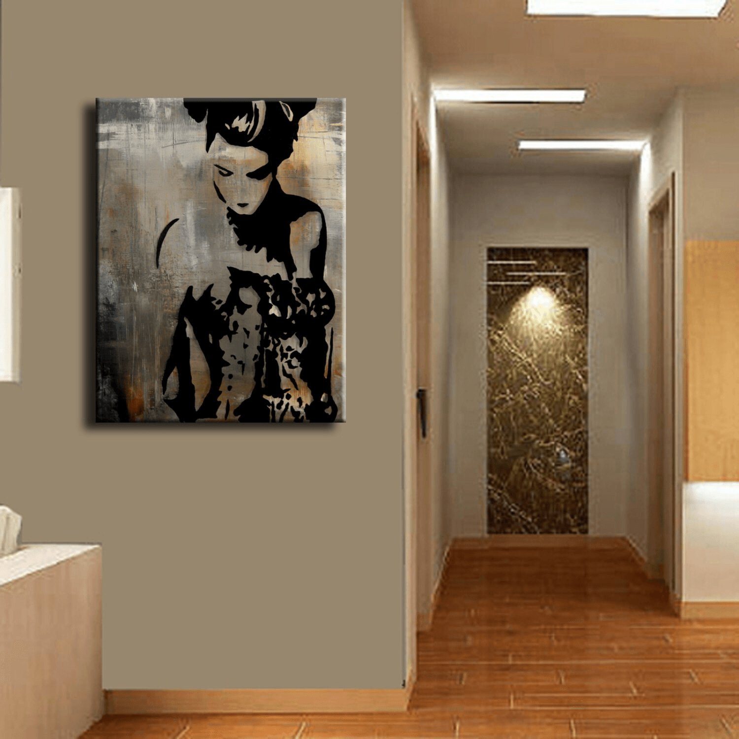 Abstract expressionist street art style canvas print - Bailar Conmigo - Thomasfedro
