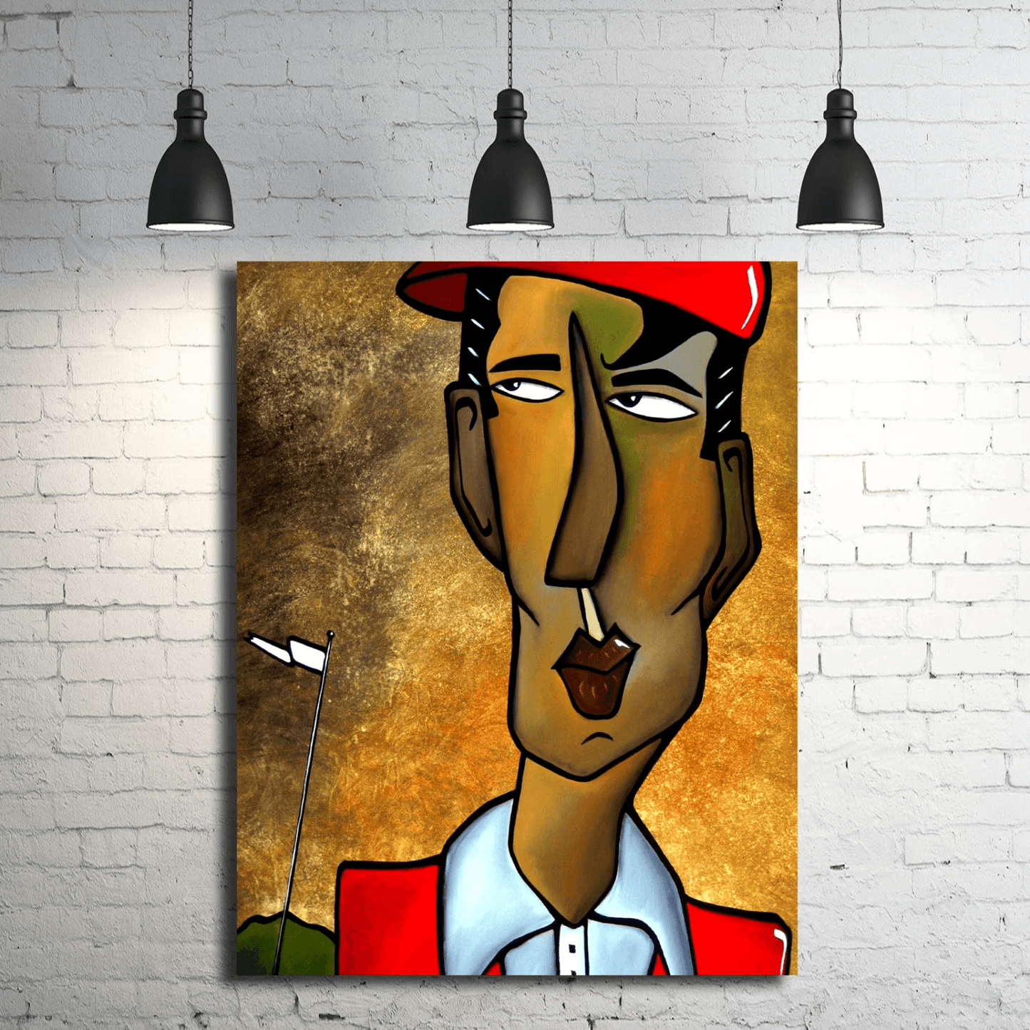 Abstract golf art modern home decor canvas print - Be The Ball - Thomasfedro