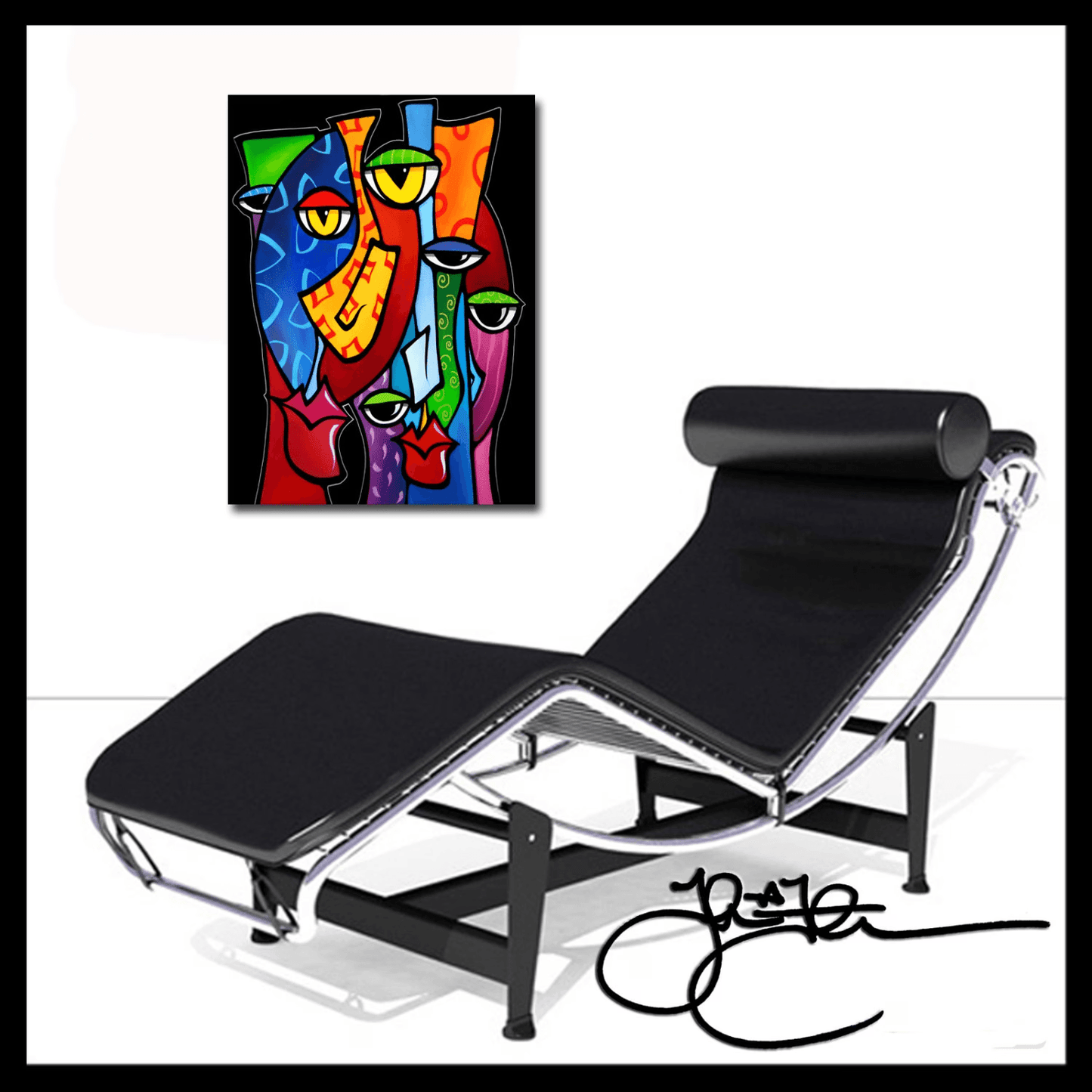 Pop art original Canvas Print. Funky street style - Huddle Up - Thomasfedro