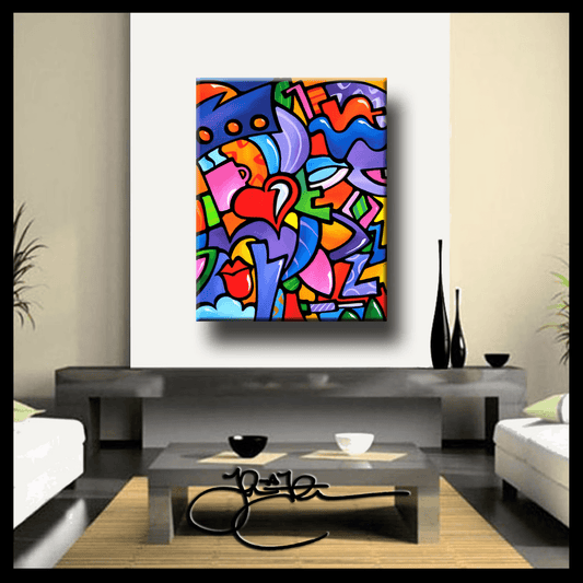 Abstract Modern pop Art original Canvas Print - Just Some Stuff - Thomasfedro