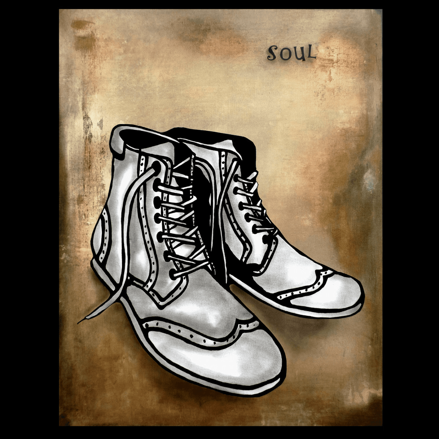 Abstract modern pop art original shoes canvas print - Soul - Thomasfedro