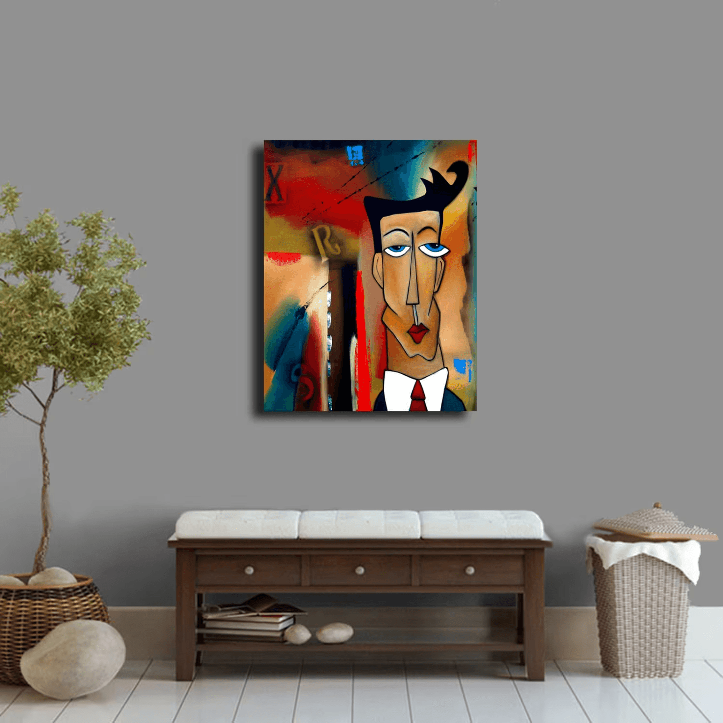 Original abstract pop art modern canvas print - Merger - Thomasfedro