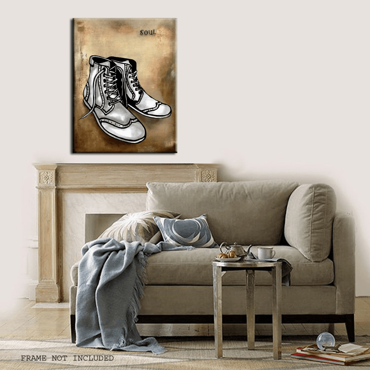 Abstract modern pop art original shoes canvas print - Soul - Thomasfedro