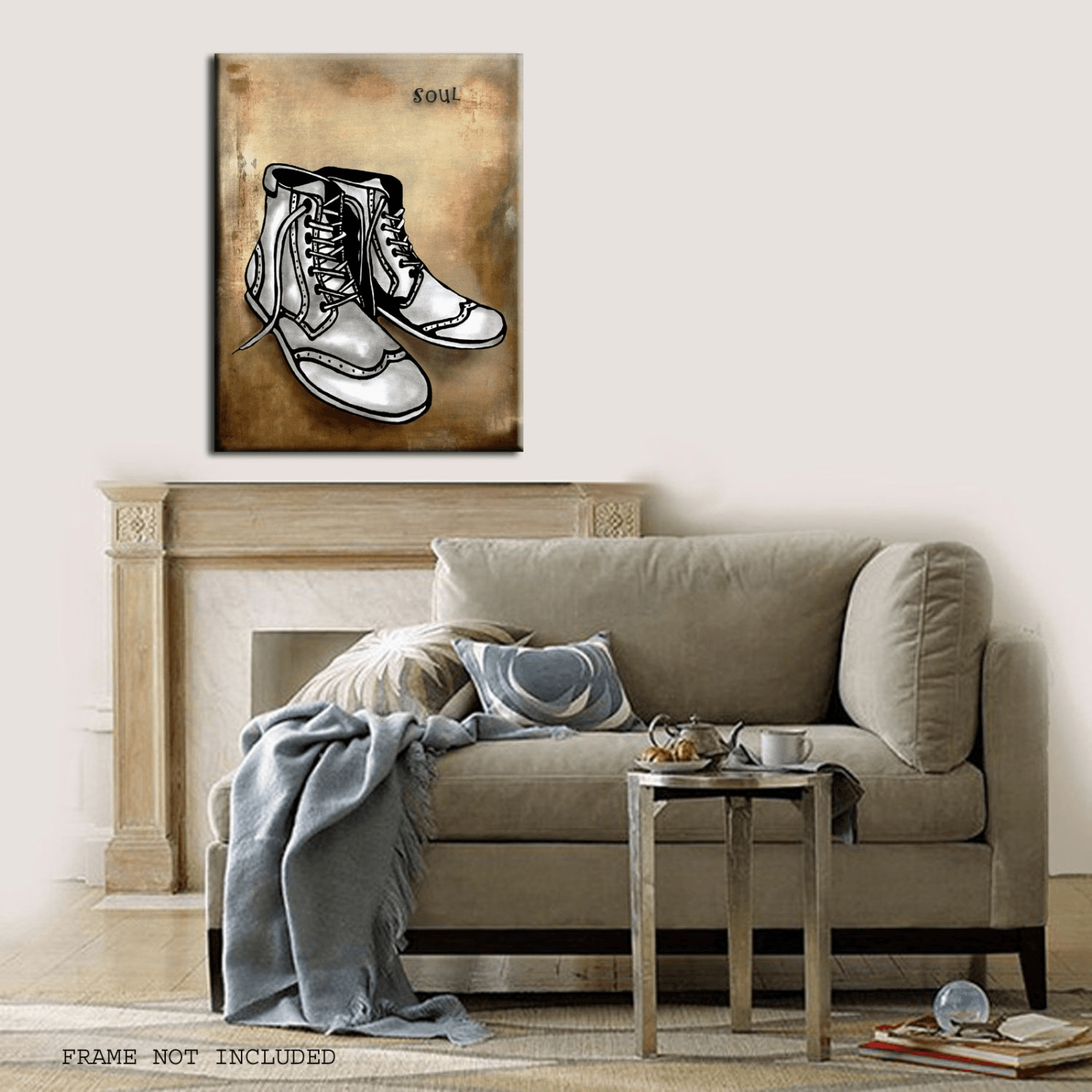 Abstract modern pop art original shoes canvas print - Soul - Thomasfedro