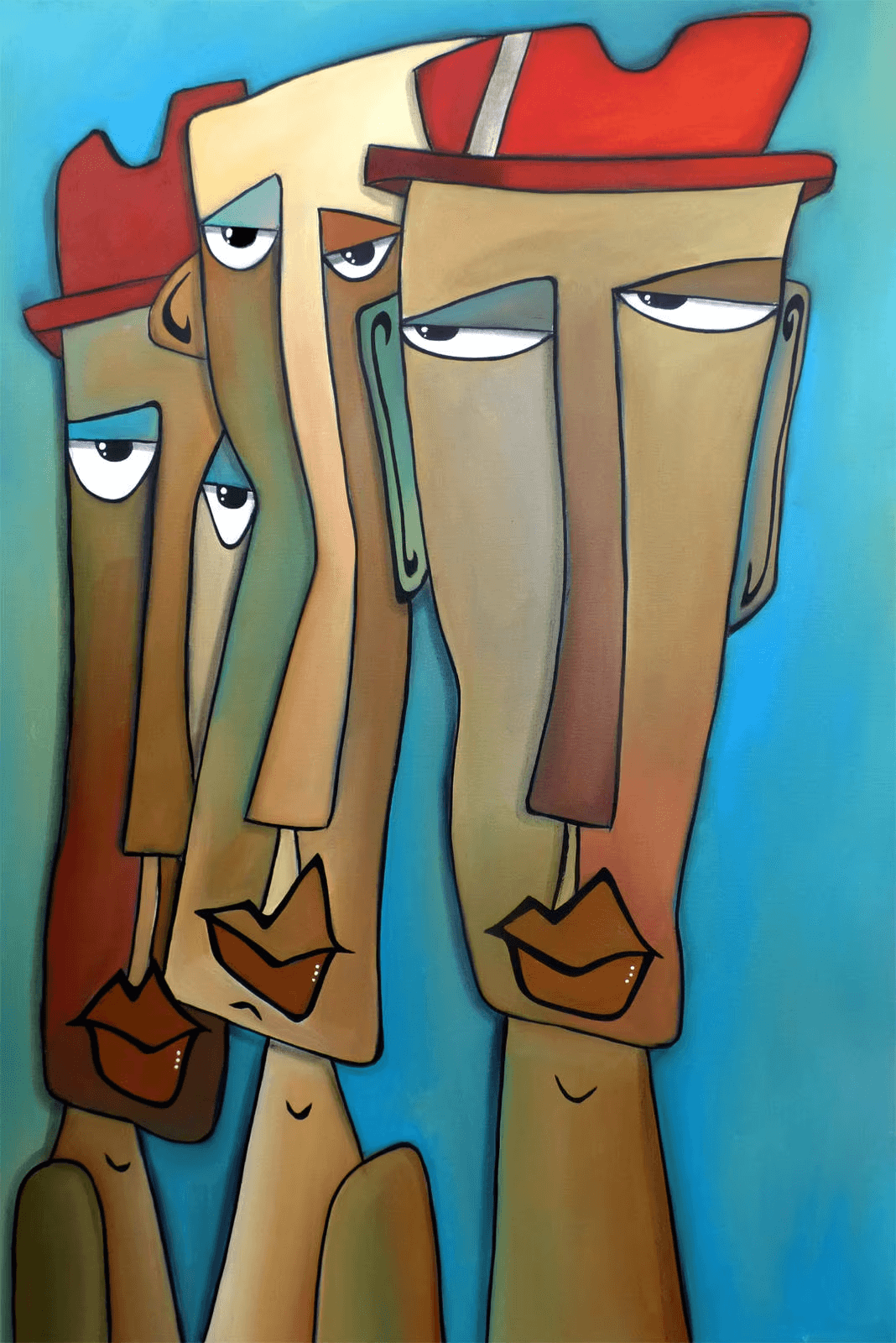 Abstract expressionist canvas print original modern pop art - Entourage - Thomasfedro