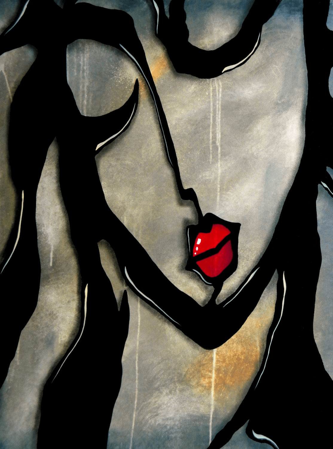 Abstract Modern pop art original Woman Canvas Print - Rock Girl - Thomasfedro