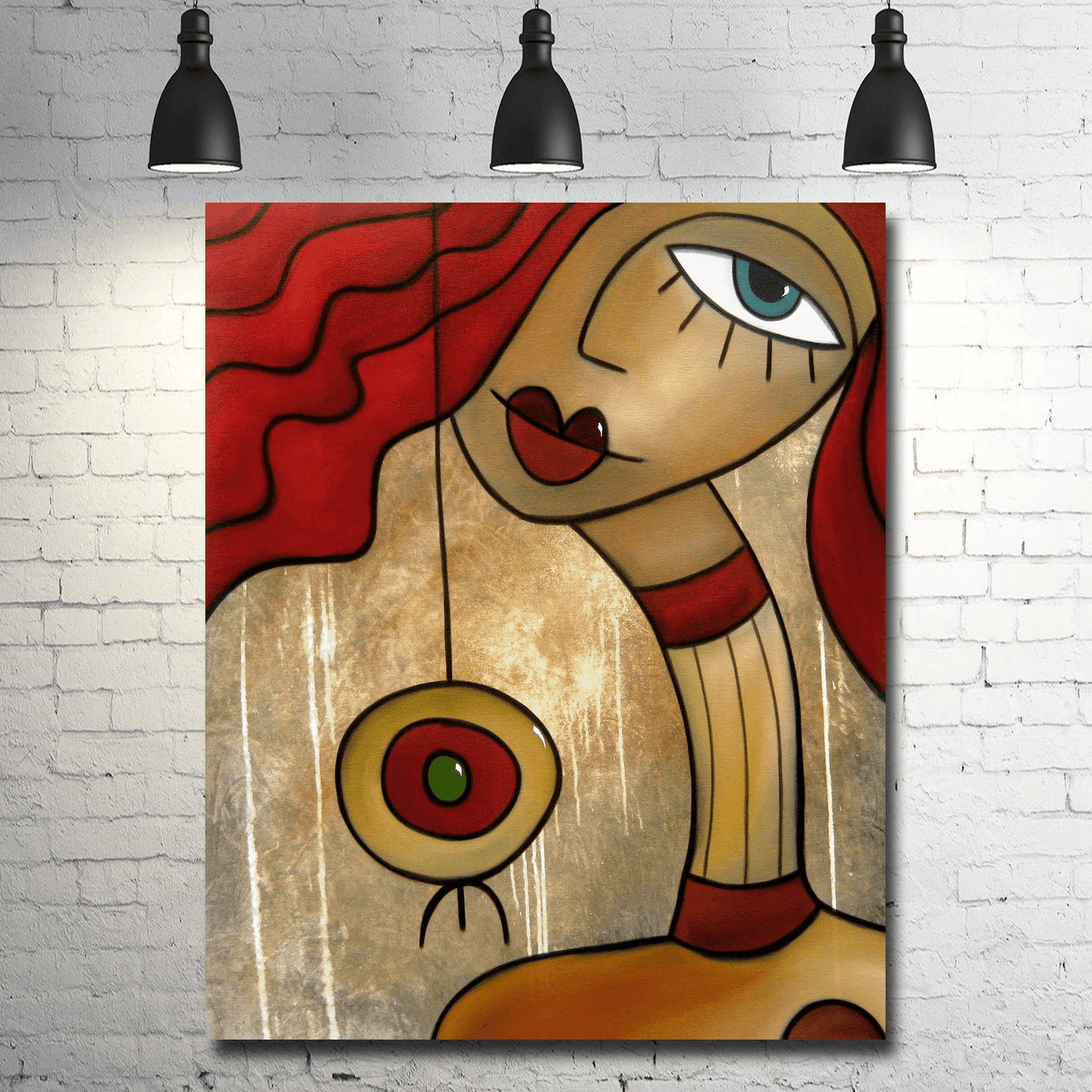 Abstract Modern pop Art original Woman Canvas Print - A Better Life - Thomasfedro