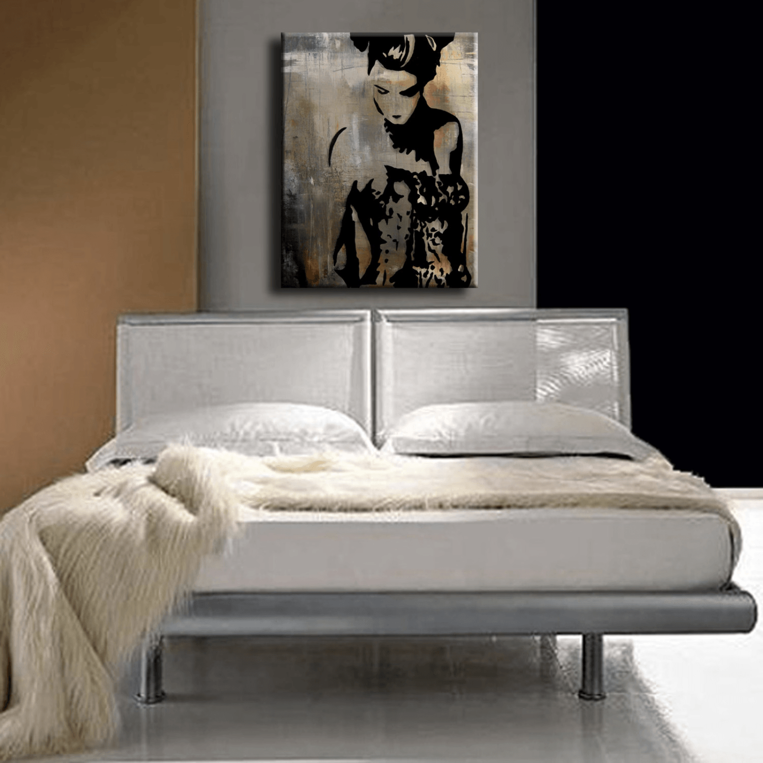Abstract expressionist street art style canvas print - Bailar Conmigo - Thomasfedro