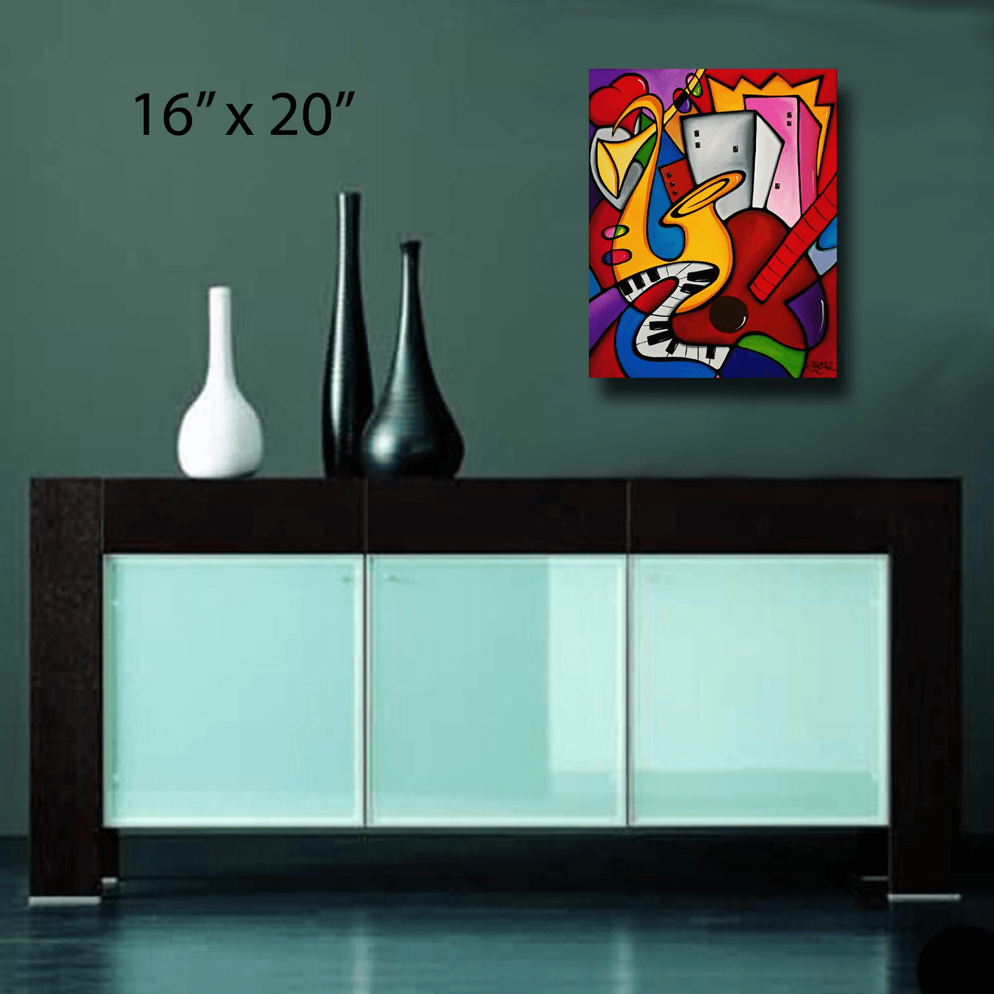 Abstract modern pop art original Seabreeze Jazz Fest 2019 canvas print - Breeze - Thomasfedro