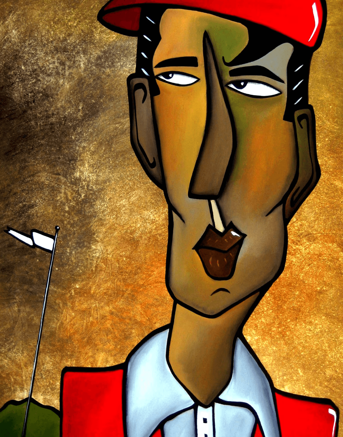 Abstract golf art modern home decor canvas print - Be The Ball - Thomasfedro