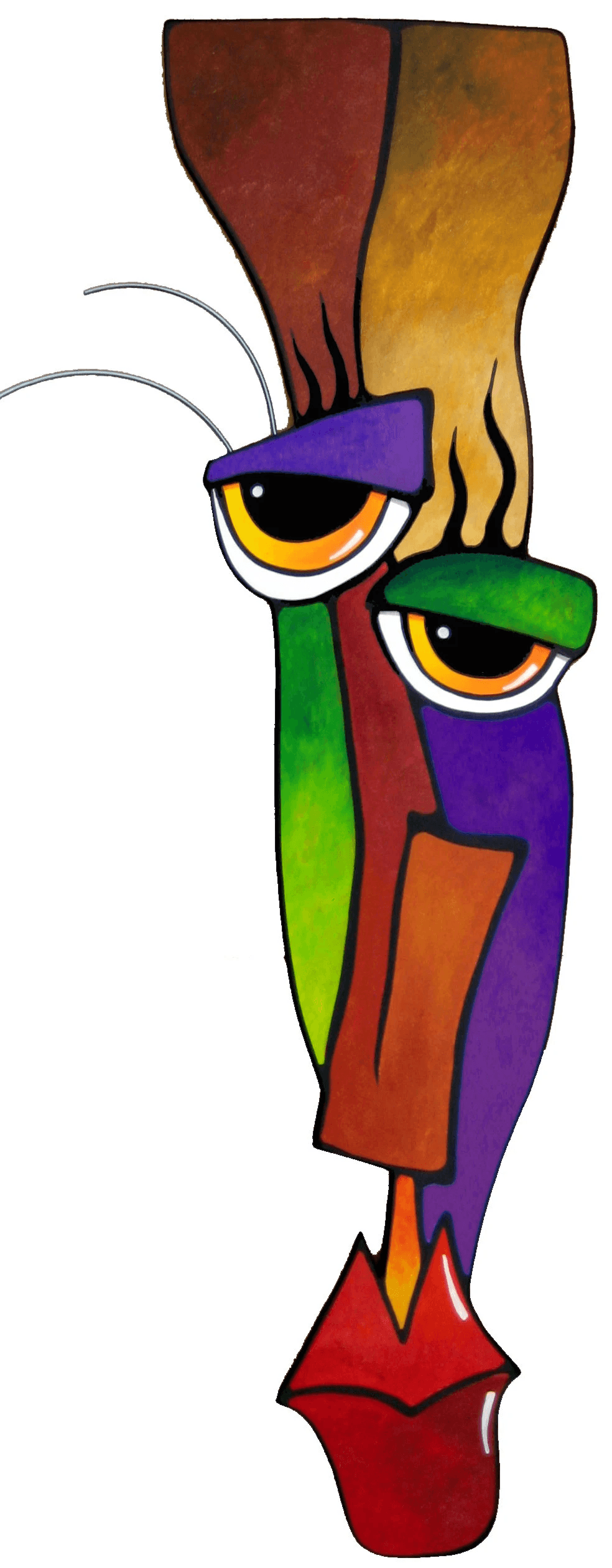Original Abstract Modern Contemporary Art Painting Wall Sculpture - Funkman - Thomasfedro