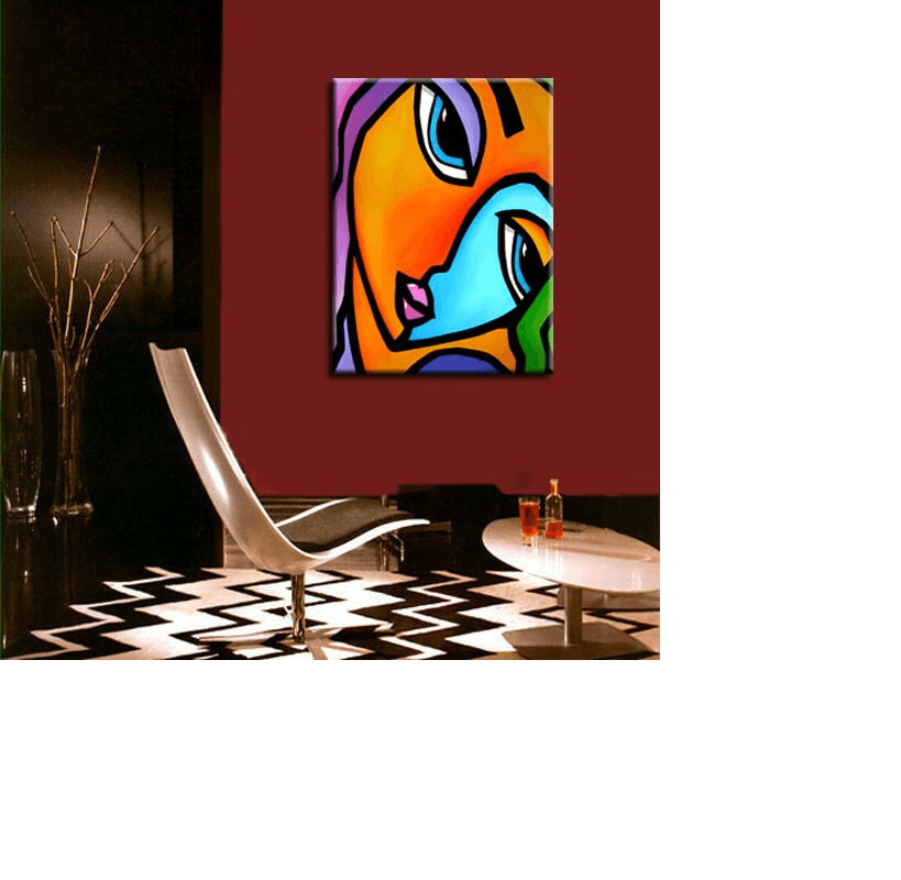 Abstract painting Modern pop Art Contemporary large colorful Portrait - More Than Enough - Thomasfedro