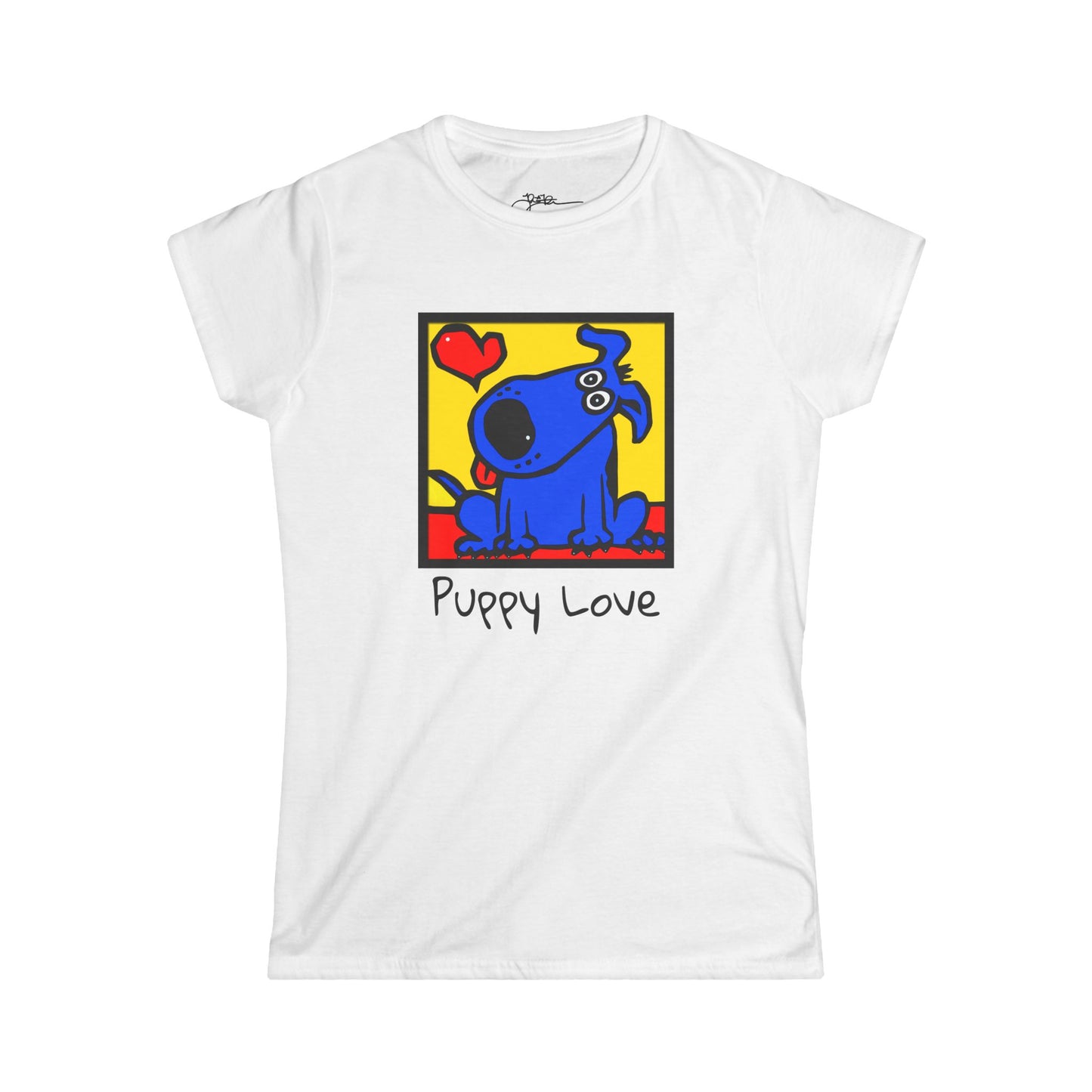 Women's Soft-style dog Tee - Puppy Love