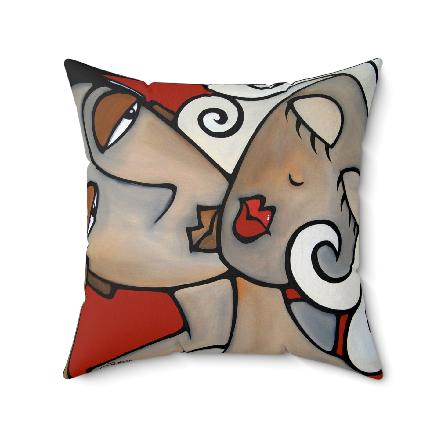 Love and Marriage Spun Polyester Square Pillow - One, Two, Three