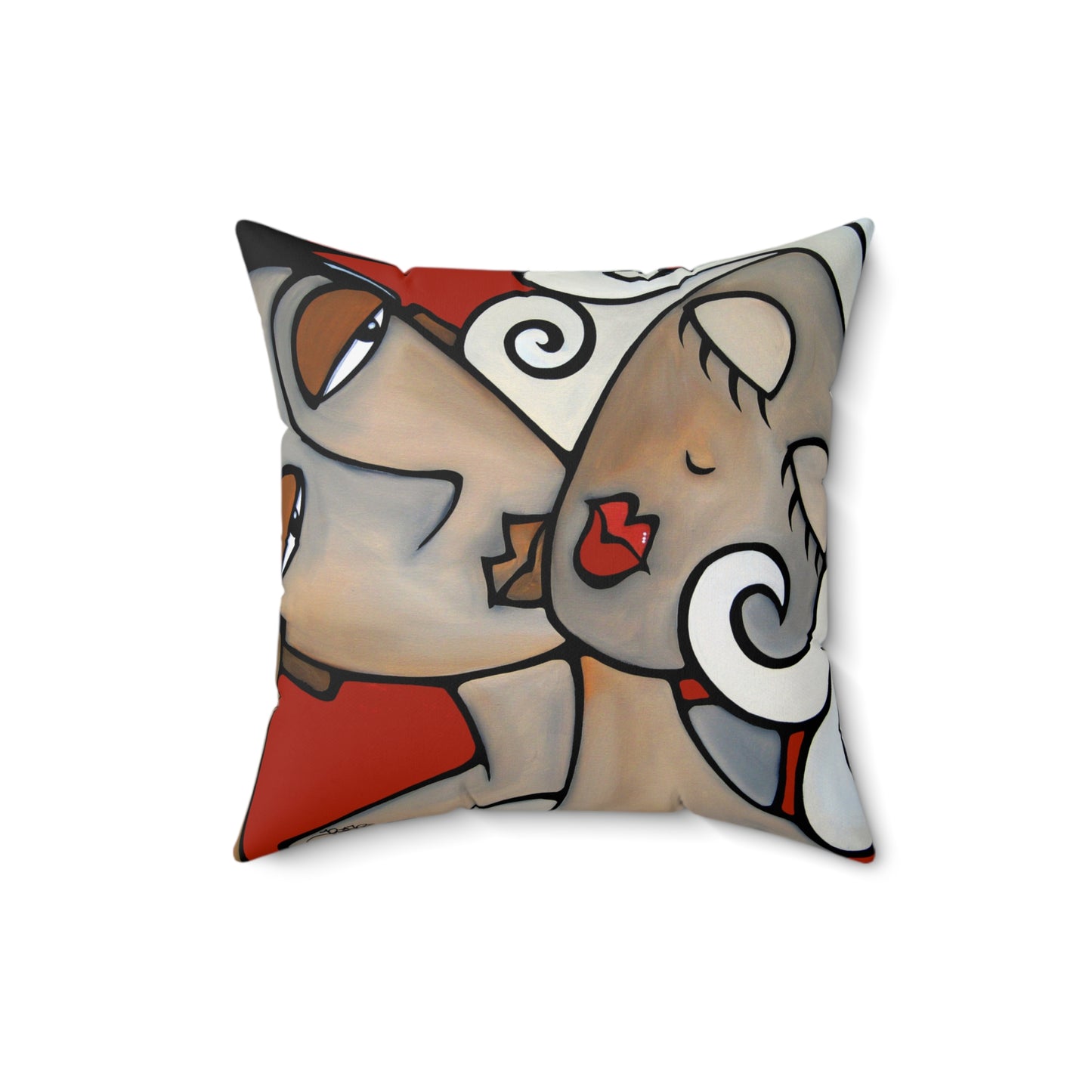 Love and Marriage Spun Polyester Square Pillow - One, Two, Three