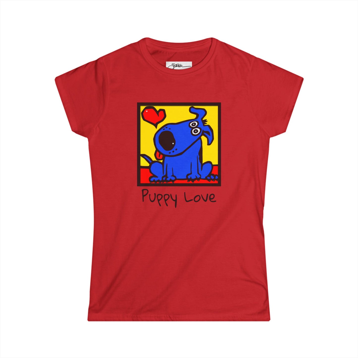 Women's Soft-style dog Tee - Puppy Love