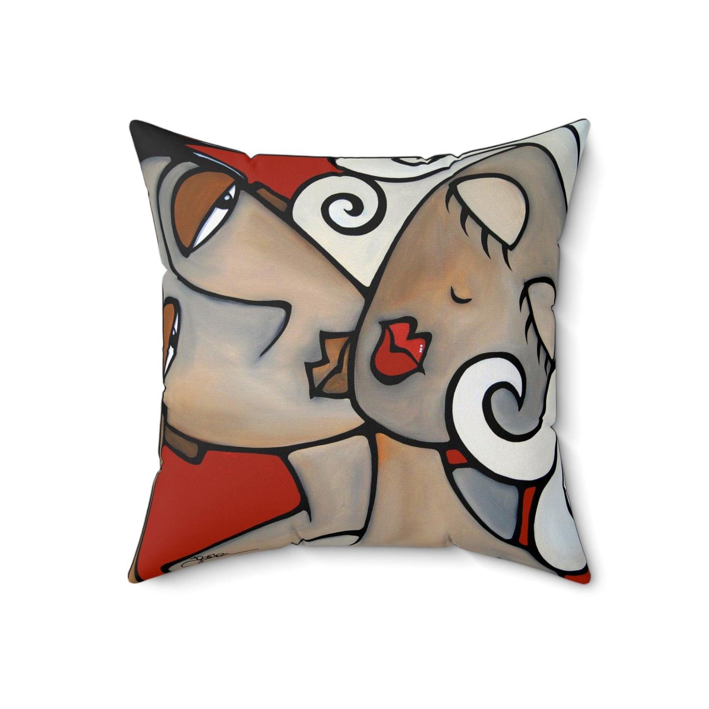 Love and Marriage Spun Polyester Square Pillow - One, Two, Three