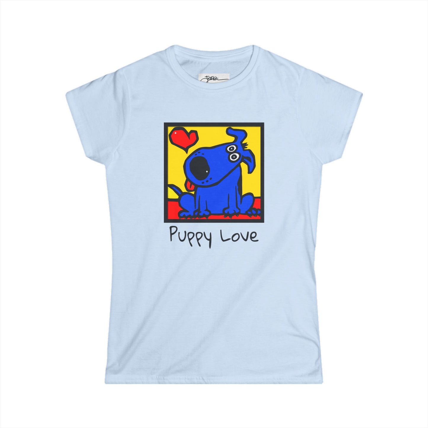 Women's Soft-style dog Tee - Puppy Love