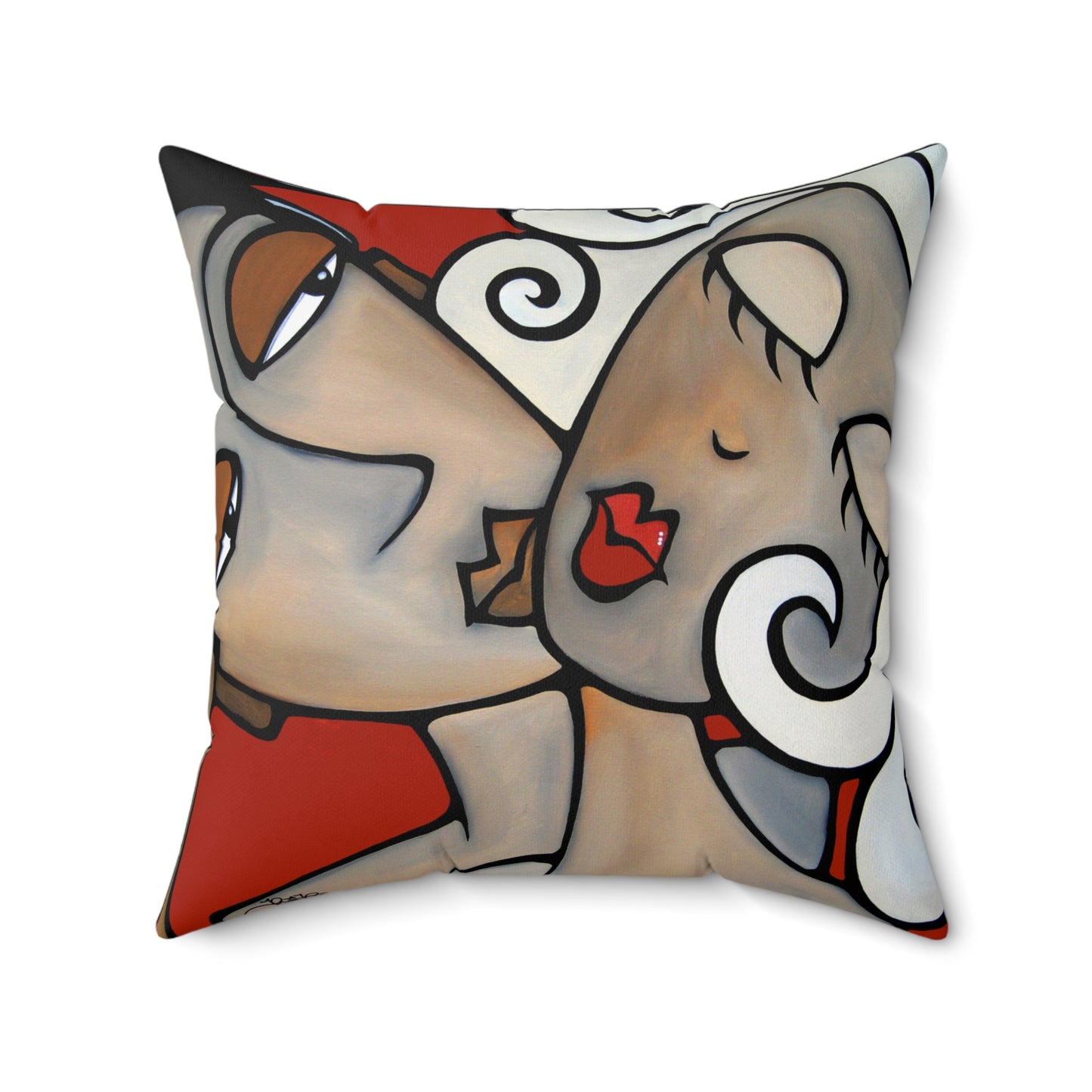 Love and Marriage Spun Polyester Square Pillow - One, Two, Three