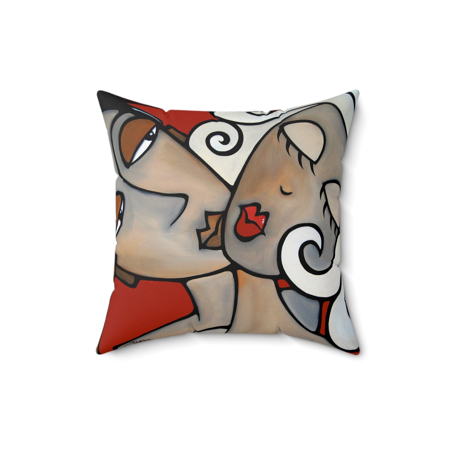 Love and Marriage Spun Polyester Square Pillow - One, Two, Three