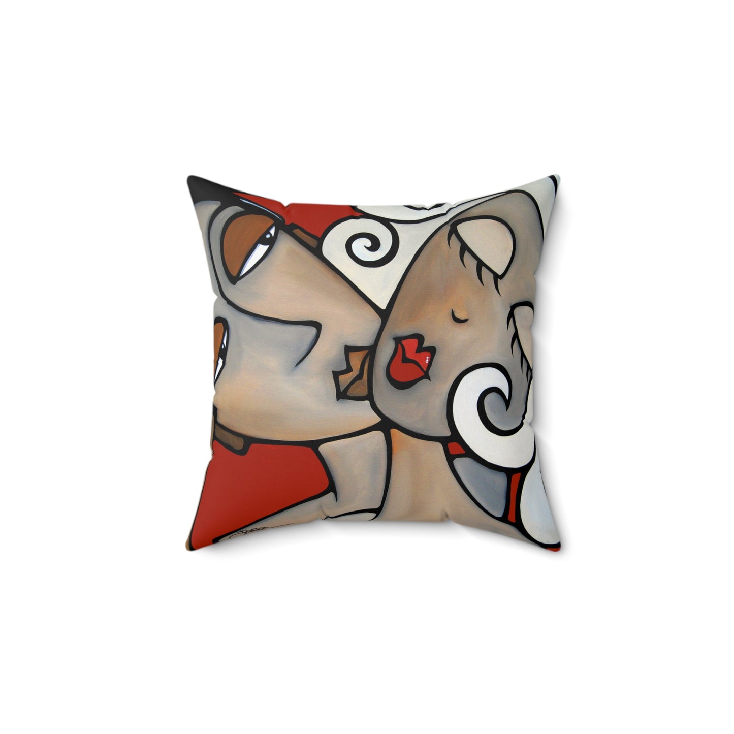 Love and Marriage Spun Polyester Square Pillow - One, Two, Three