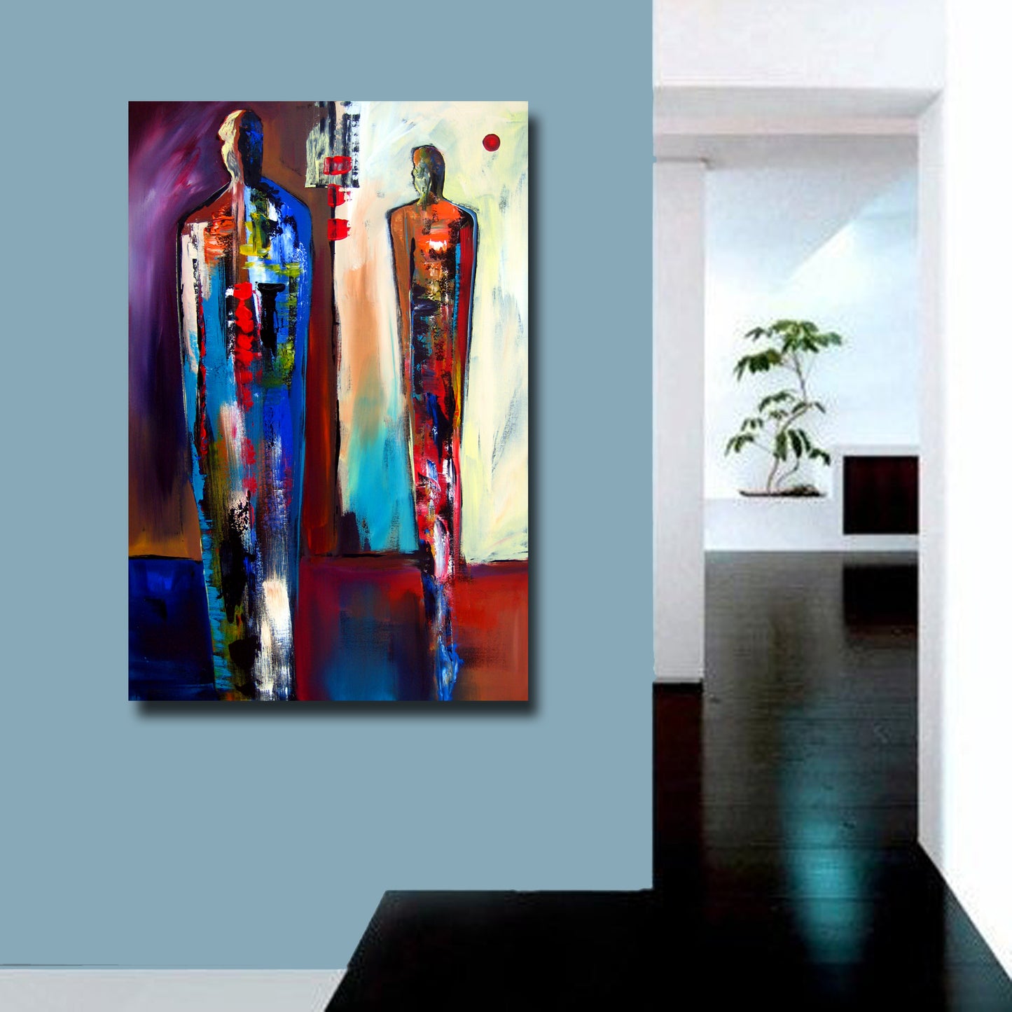 Expressionist abstract figures giclee print - Forward