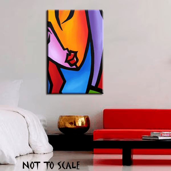 Original Abstract painting Modern pop Art Contemporary Portrait - Precision - Thomasfedro