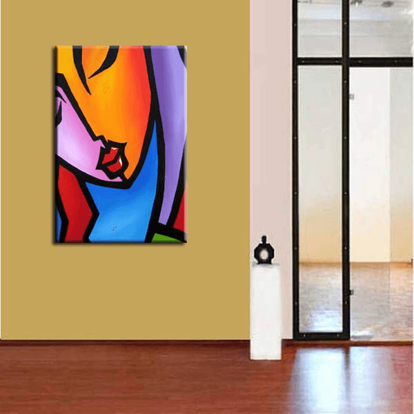 Original Abstract painting Modern pop Art Contemporary Portrait - Precision - Thomasfedro