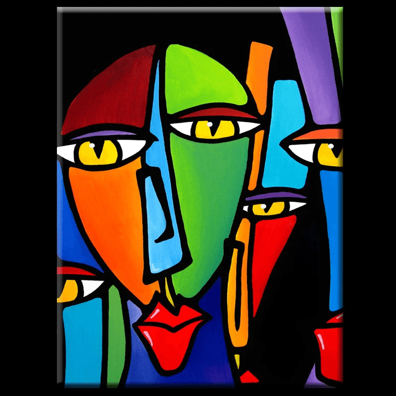 Abstract painting Modern pop Art Contemporary Portrait - Soup's On - Thomasfedro