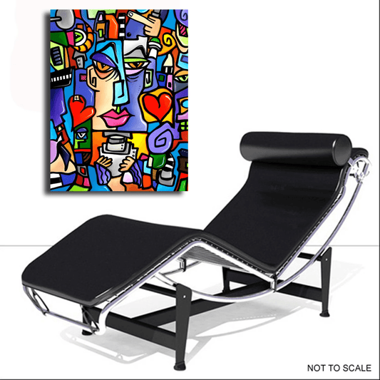 Abstract art canvas print Modern pop collage painting - Mr Roboto - Thomasfedro