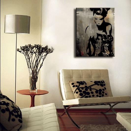 Abstract expressionist street art style canvas print - Bailar Conmigo - Thomasfedro