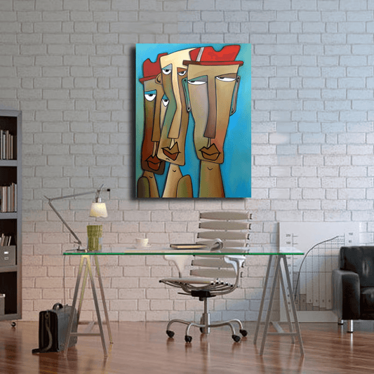 Abstract expressionist canvas print original modern pop art - Entourage - Thomasfedro